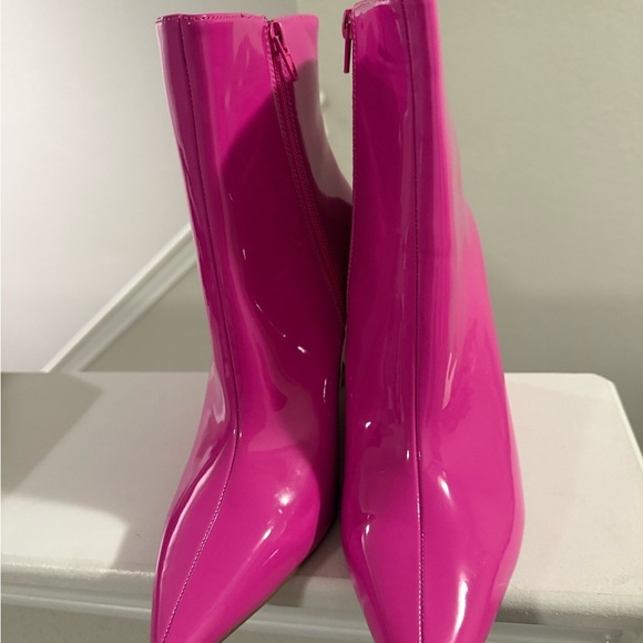 INC Womens Pink Comfort Hidden Heel Azah Pointed Toe Wedge Zip-Up Booties 10 M - Picture 6 of 9